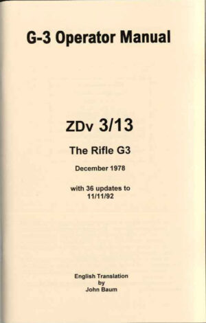 Rifle G3 Operator's Manual