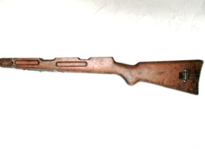 Beretta 38A wooden stock with butt plate and mag well cover