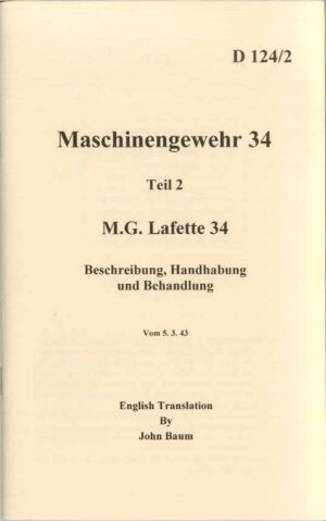 MG 34 and MG 42 Lafette Manual