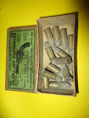 .38 Winchester old box with 13 rounds